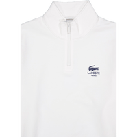 High Neck Zip-up Print Sweatsh White 70v