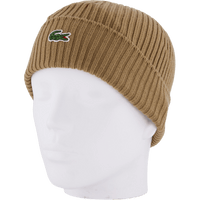 Rib Knit Brushed Wool Beanie Brown Dpc