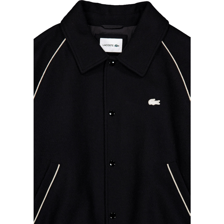 Badge Accent Wool Varsity Jack Black