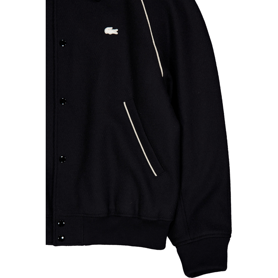 Badge Accent Wool Varsity Jack Black