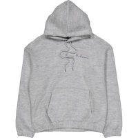 Embroidered Signature Hoodie Silver Chine