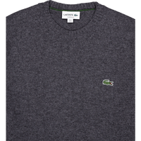 Carded Wool Crew Neck Sweater Heathered Grey