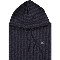 Monogram Fleece Hoodie Graphite Sombre/black