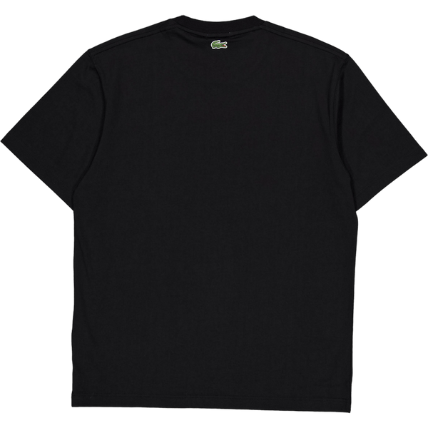 Signature Print Cotton T-shirt Black