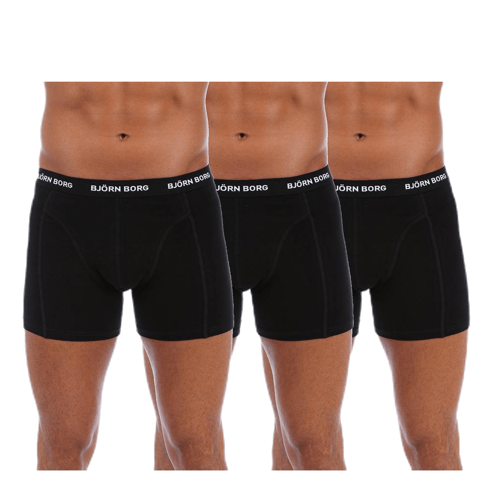 Solid Shorts 3-Pack Black