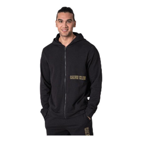 Full Zip Hooded Jacket  Black
