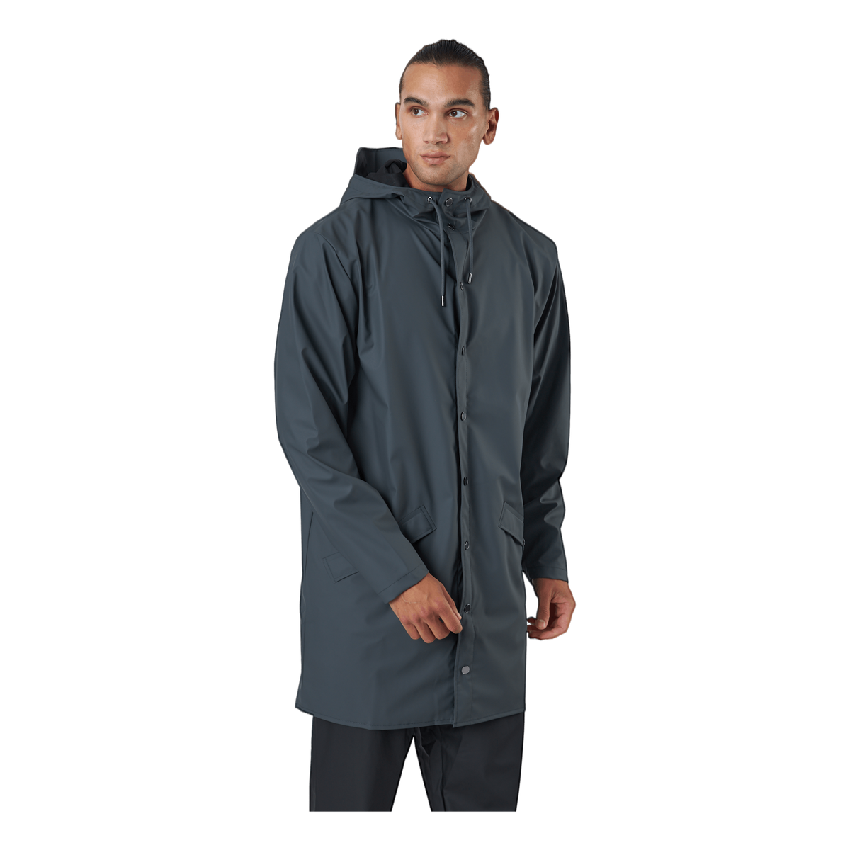 Rains Long Jacket Slate
