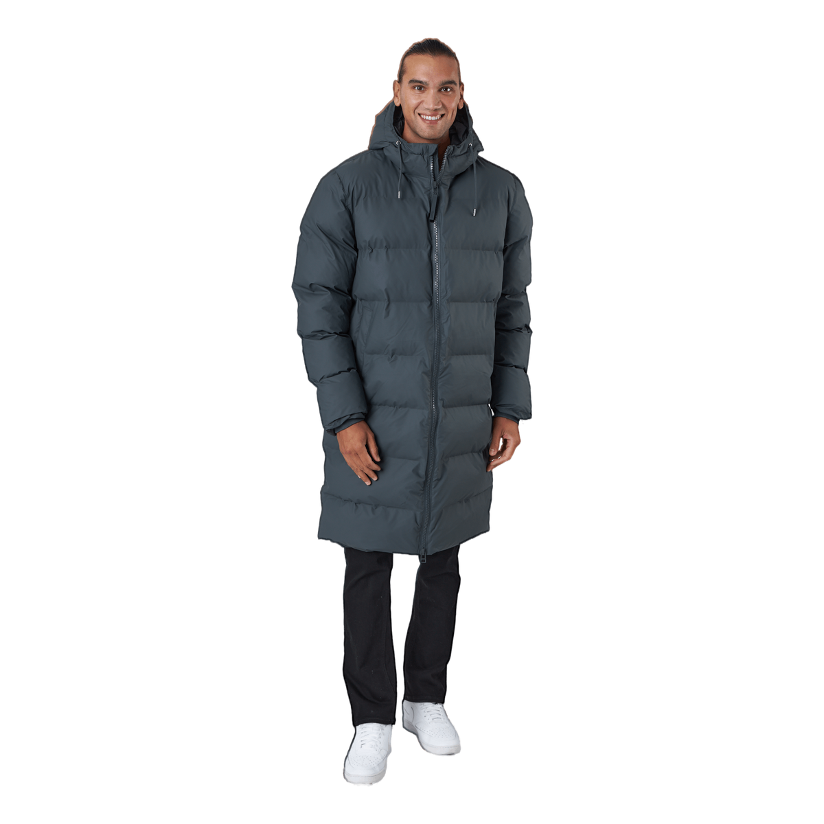 Rains Long Puffer Jacket Slate