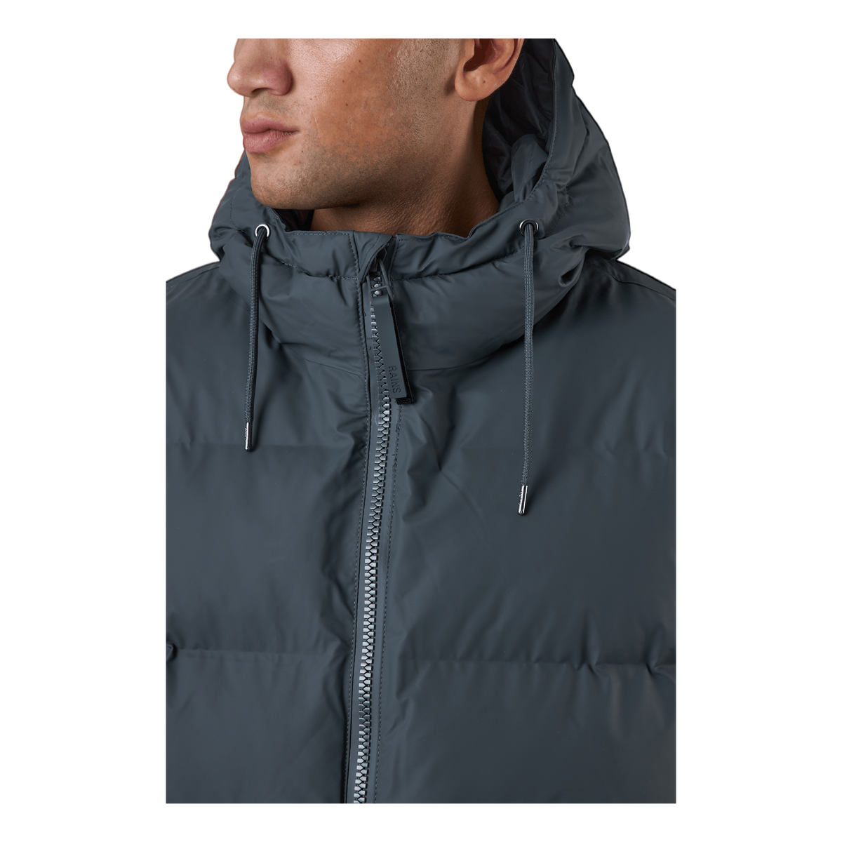 Rains Long Puffer Jacket Slate