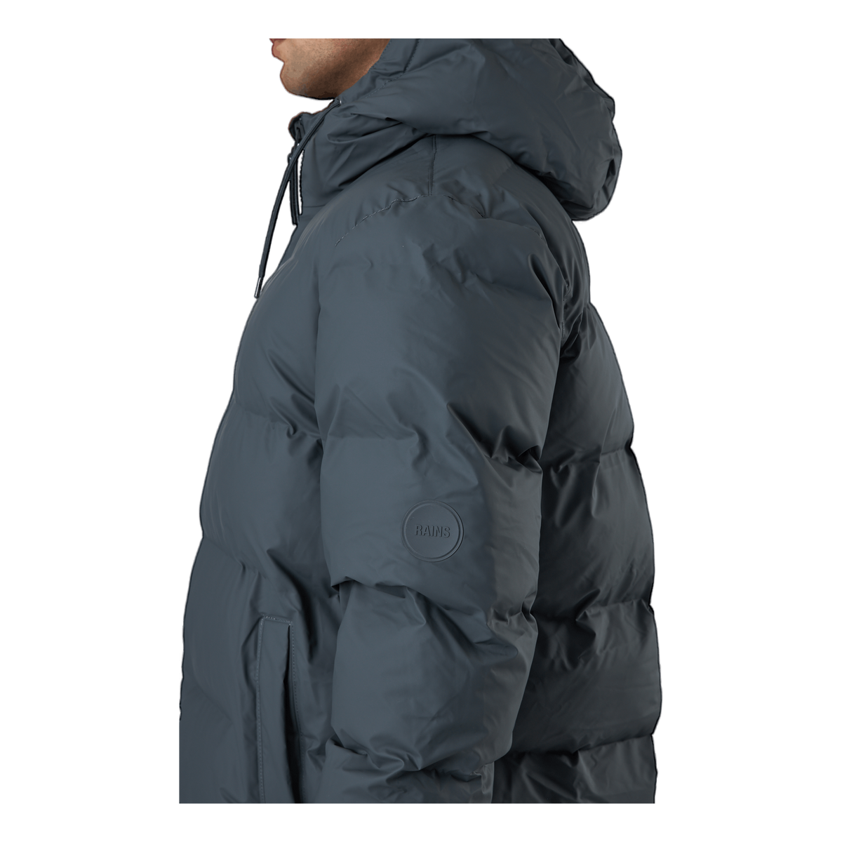 Rains Long Puffer Jacket Slate