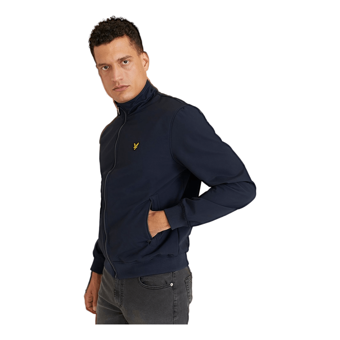 Lyle & Scott Fleece Lined Funnel Neck Jacke Dark