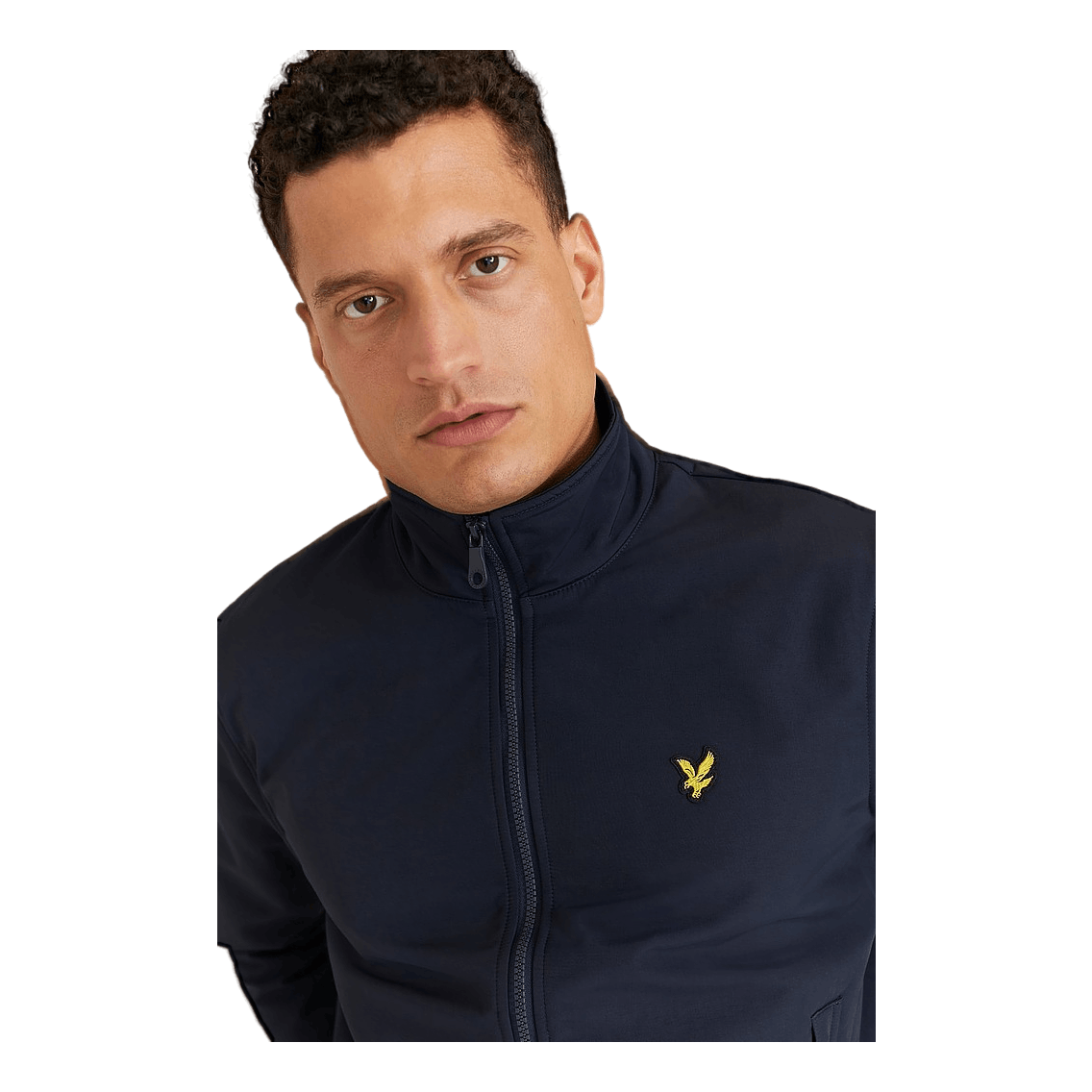 Lyle & Scott Fleece Lined Funnel Neck Jacke Dark