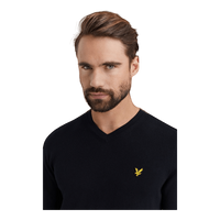 Lyle & Scott Cotton Merino V Neck Jumper Jet