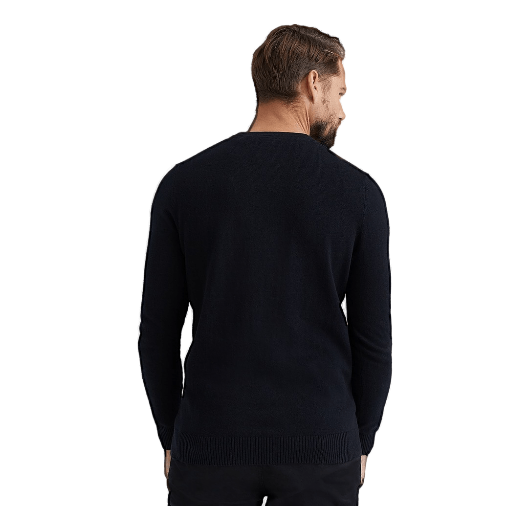 Lyle & Scott Cotton Merino V Neck Jumper Jet