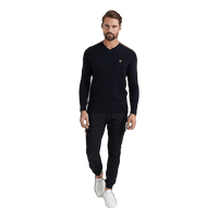Lyle & Scott Cotton Merino V Neck Jumper Jet