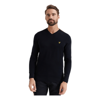 Lyle & Scott Cotton Merino V Neck Jumper Jet