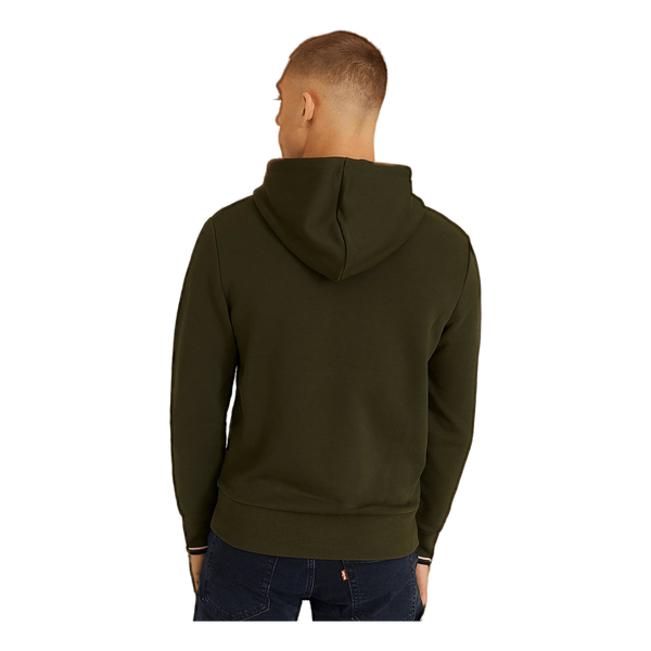 Fred Perry Tipped Hooded Sweatsh 408 Hunting