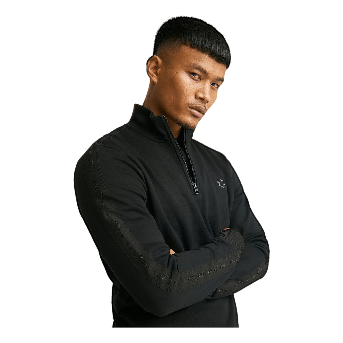 Fred Perry Tonal T Half Zip Sweatsh 102