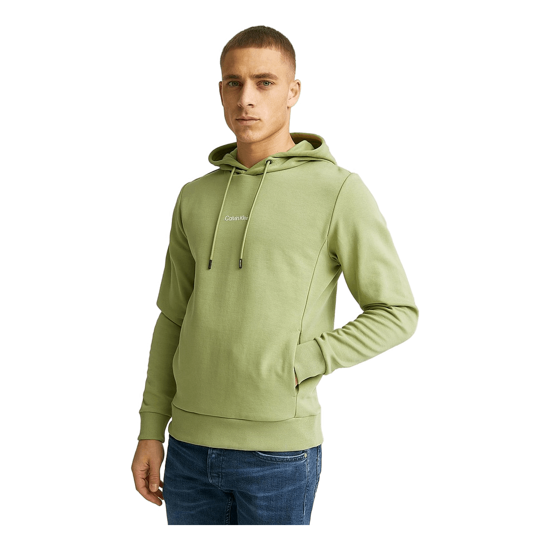 Interlock Micro Logo Hoodie Sage