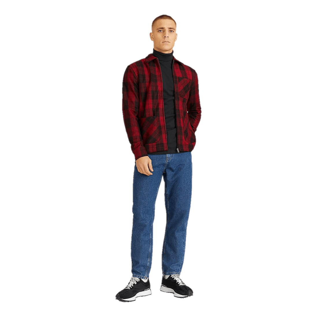 Check Zip Overshirt