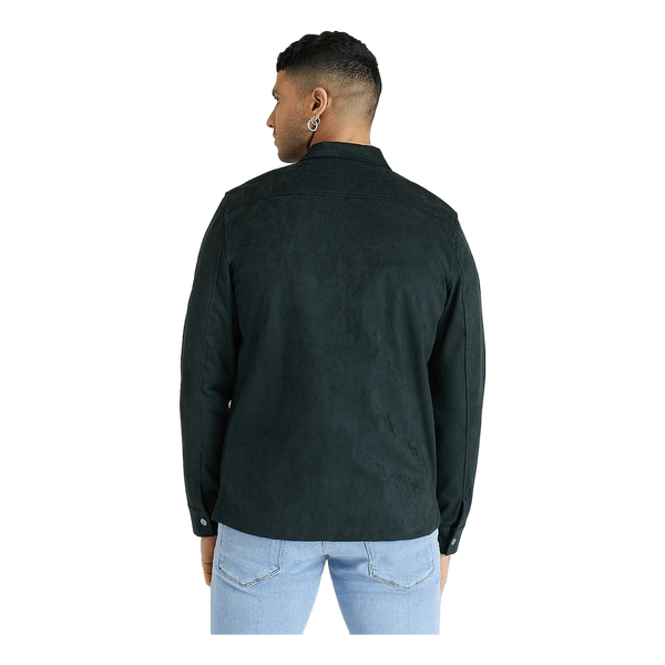 Fake Suede Zip Overshirt Bottle
