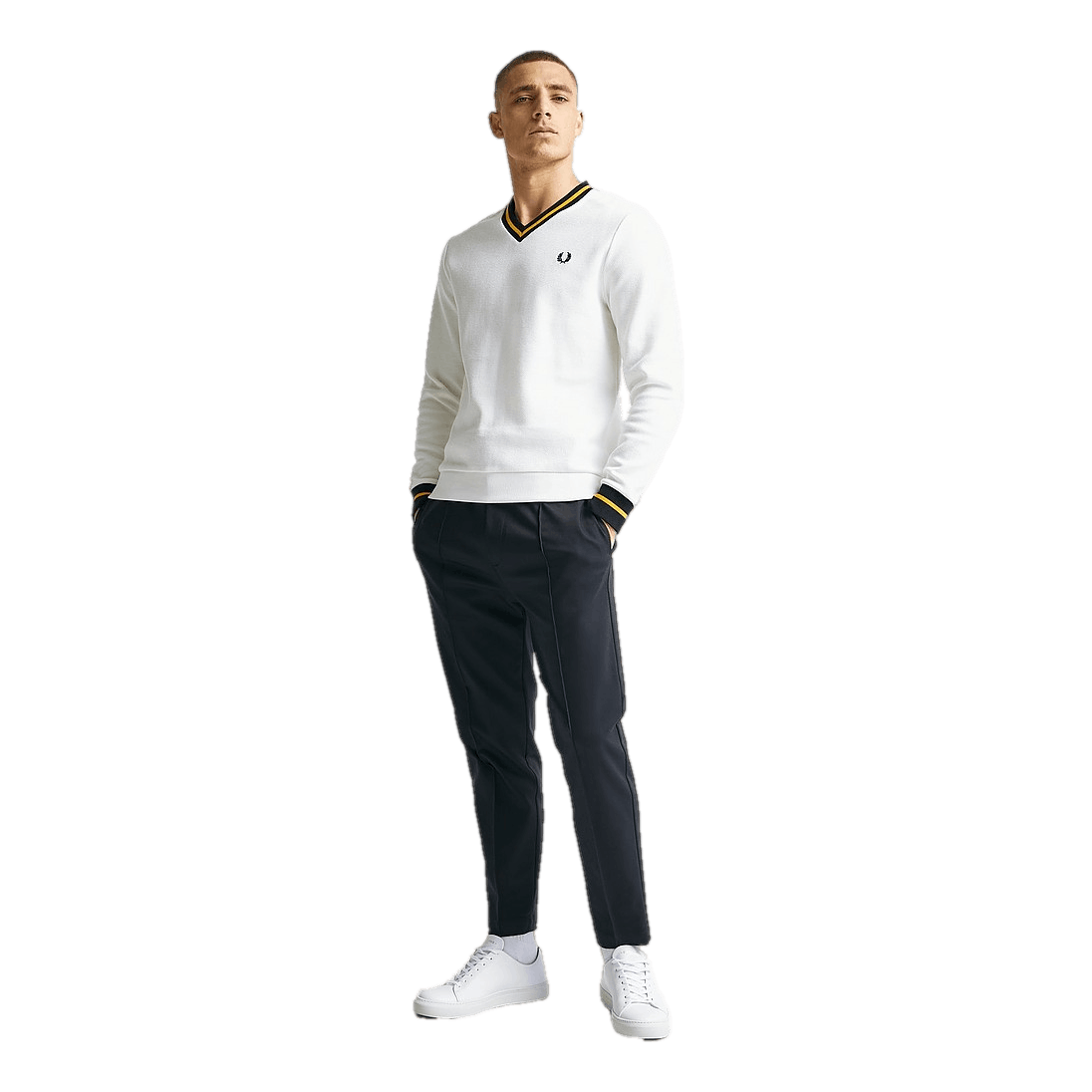 Fred Perry Tip Pique Textured Jumper 129