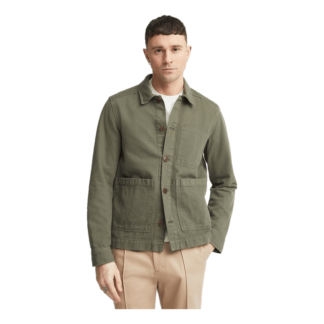 J.Lindeberg Lando Twill Work Overshirt Deep Depths