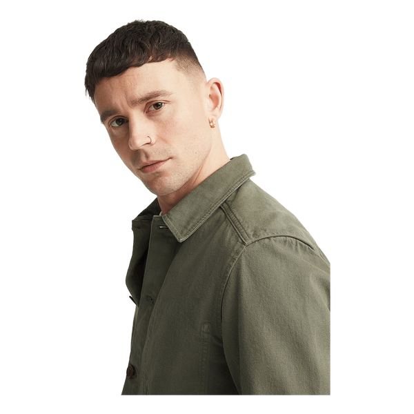 J.Lindeberg Lando Twill Work Overshirt Deep Depths