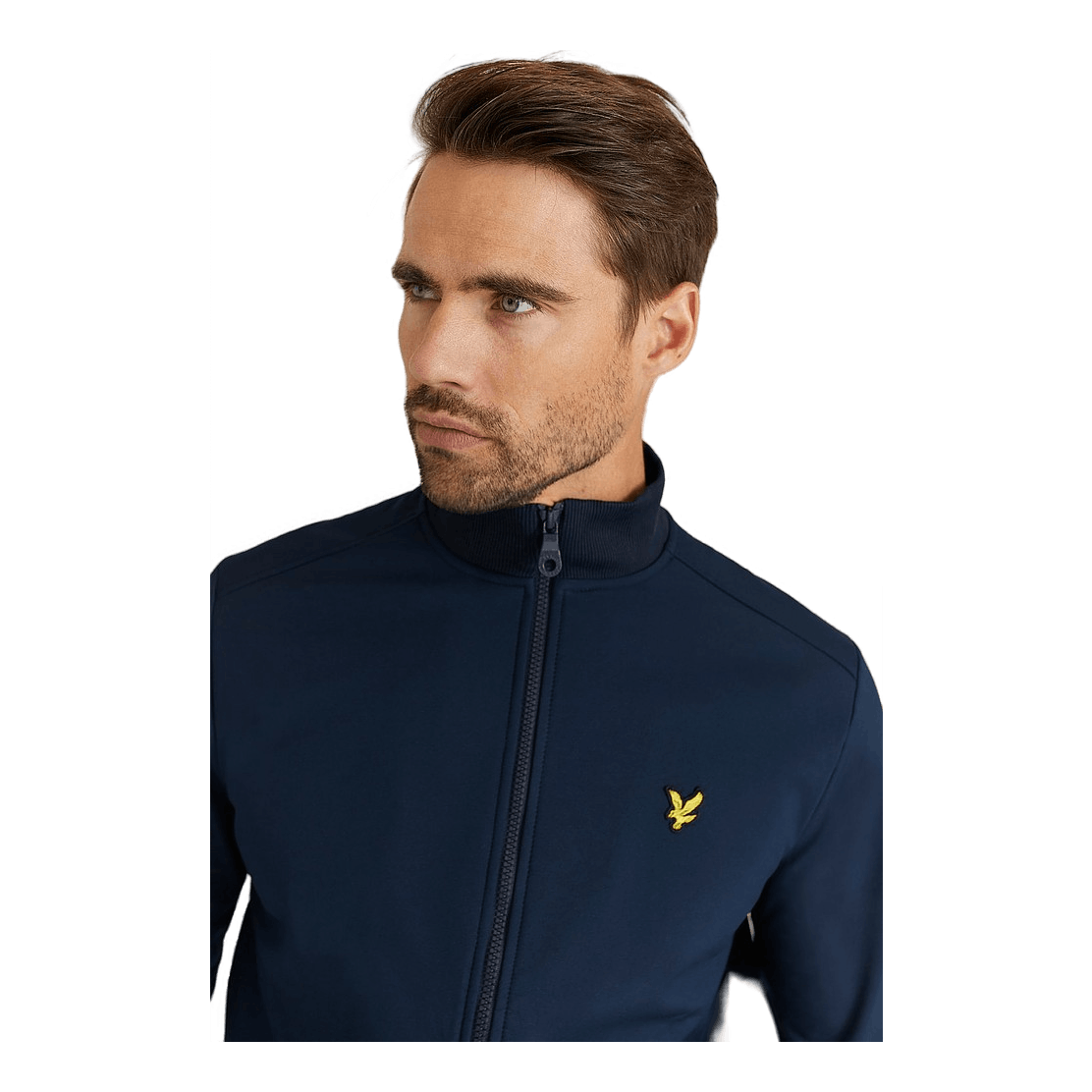 Lyle & Scott Zip Through Funnel Neck Soft S Dark
