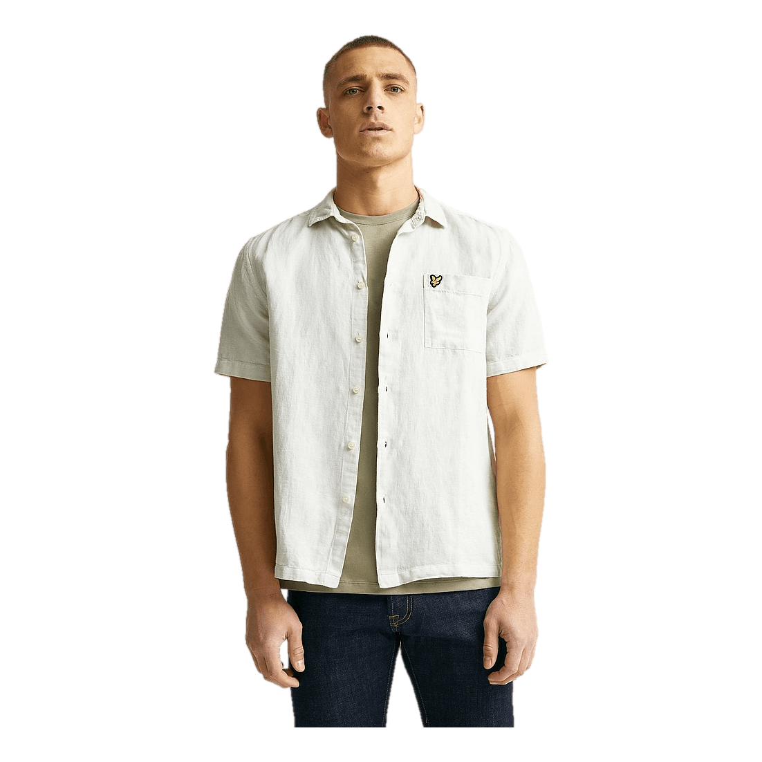 Lyle & Scott Ss Washed Oxford Linen Shirt