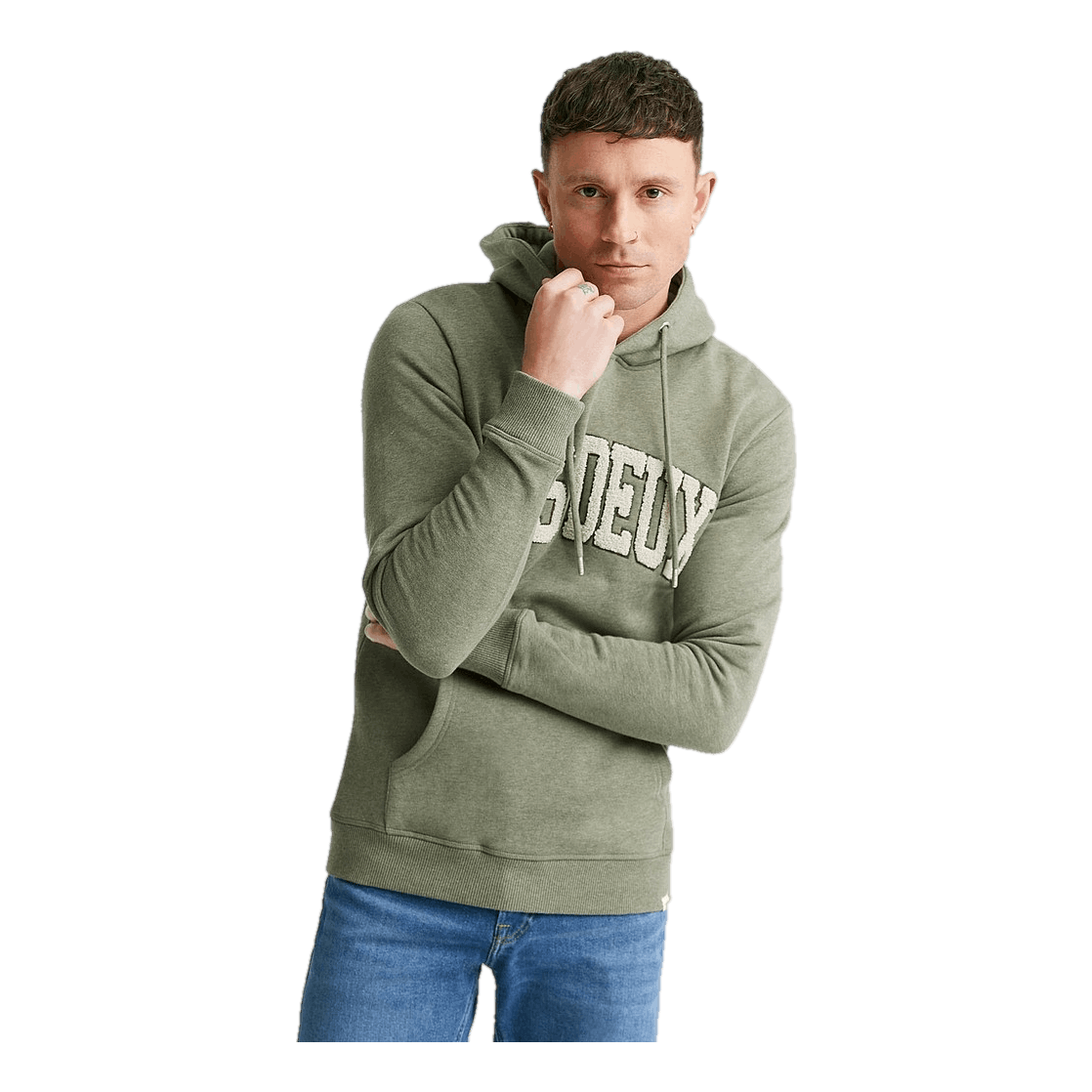 Les Deux Crane Hoodie Lichen