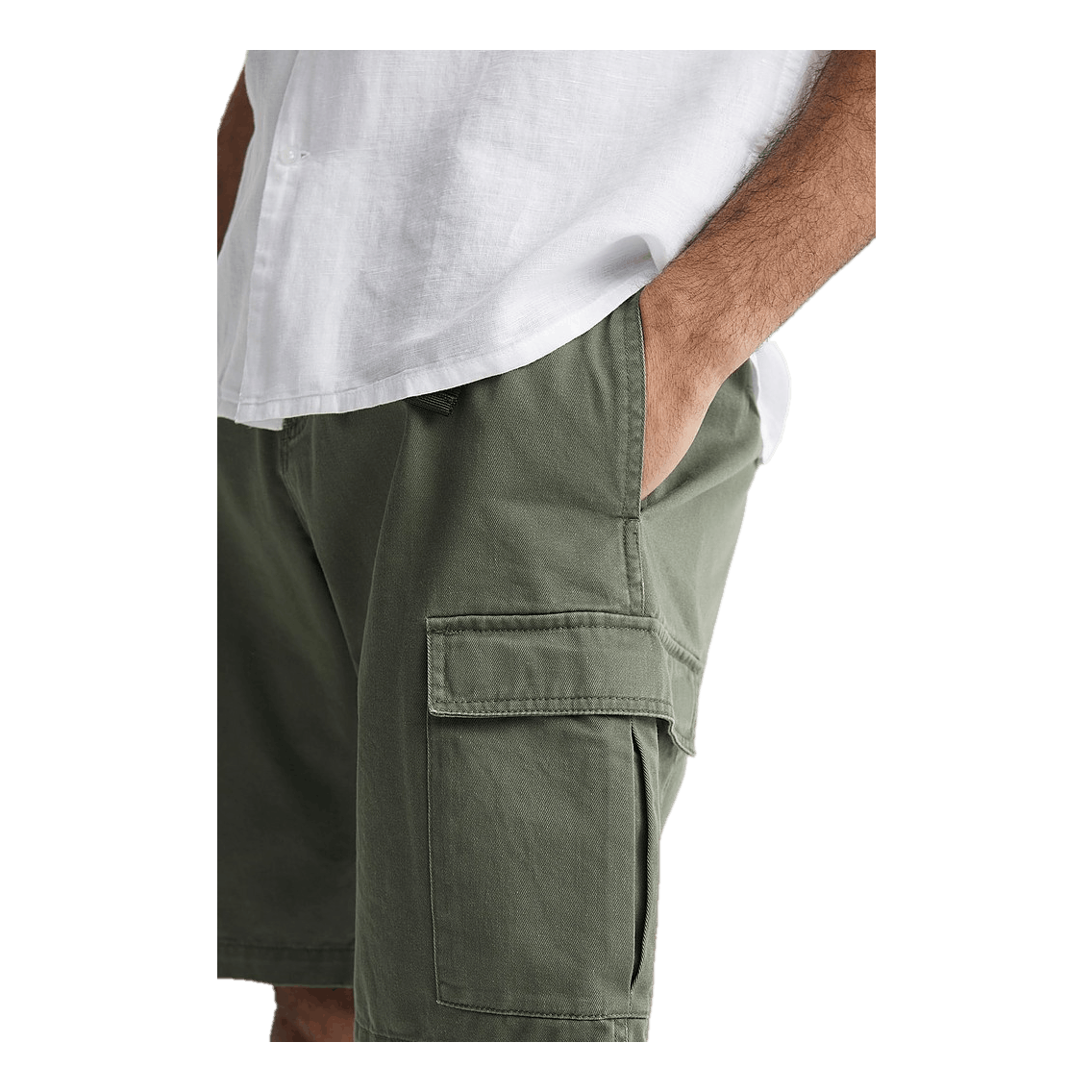 M Cotton Cargo Shorts 010 Pine Needle