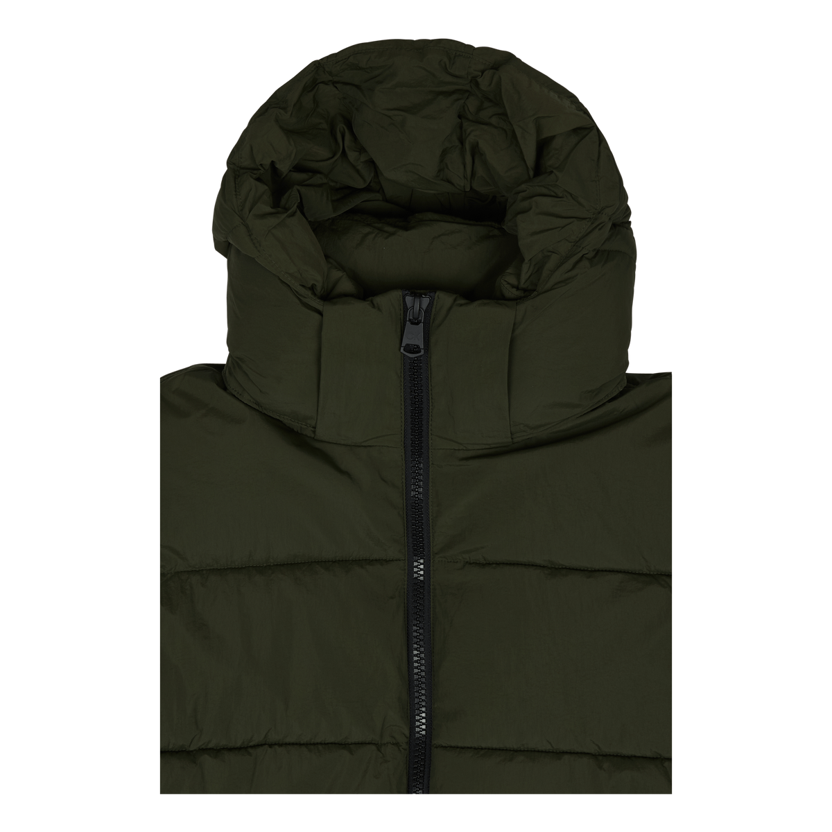 Crinkle Nylon Puffer Jacket