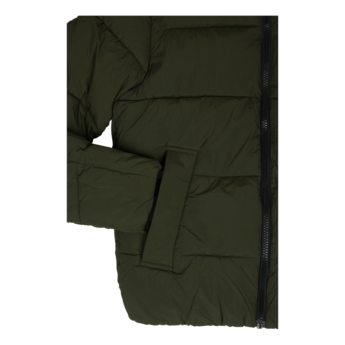 Crinkle Nylon Puffer Jacket