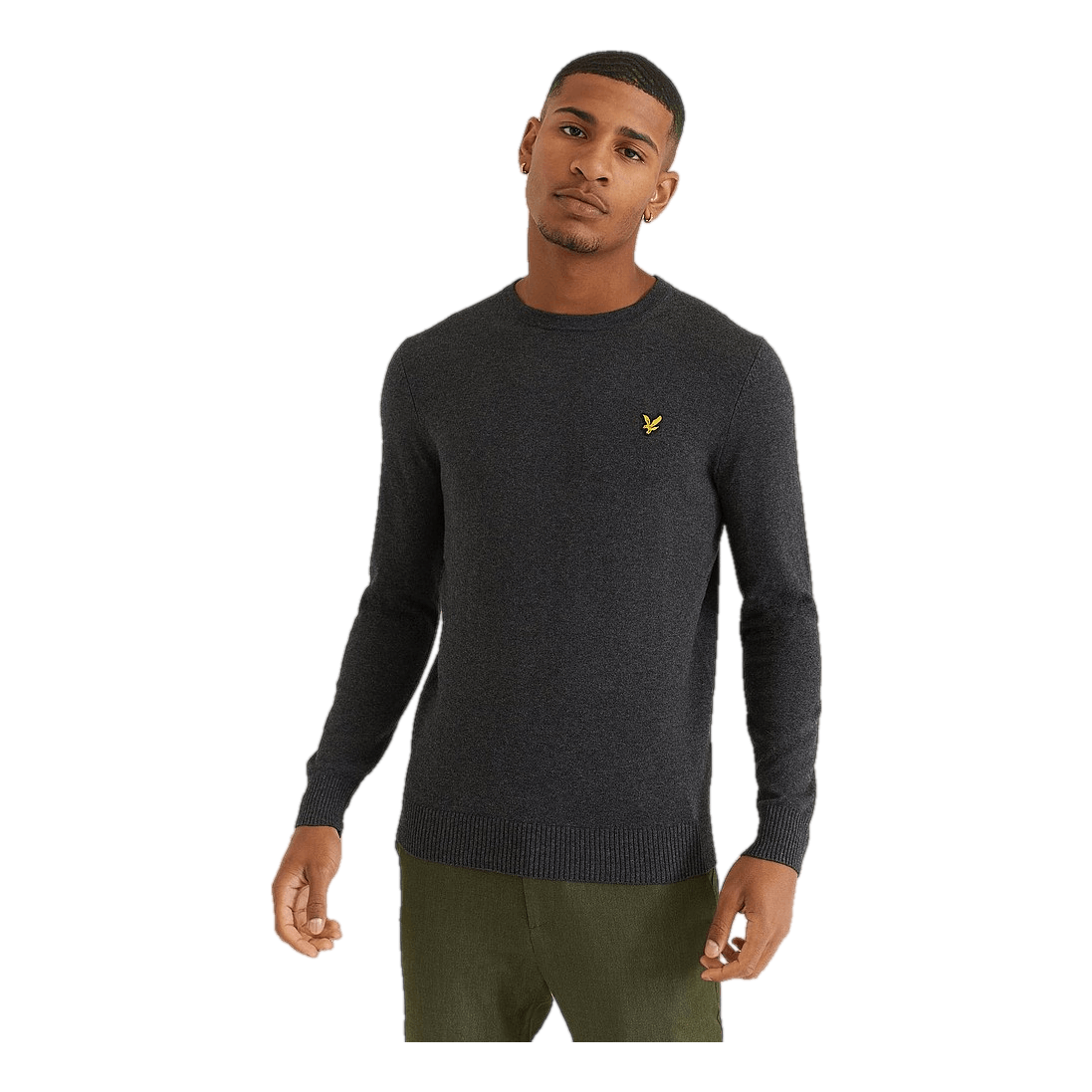 Cotton Merino Crew Jumper  Marl
