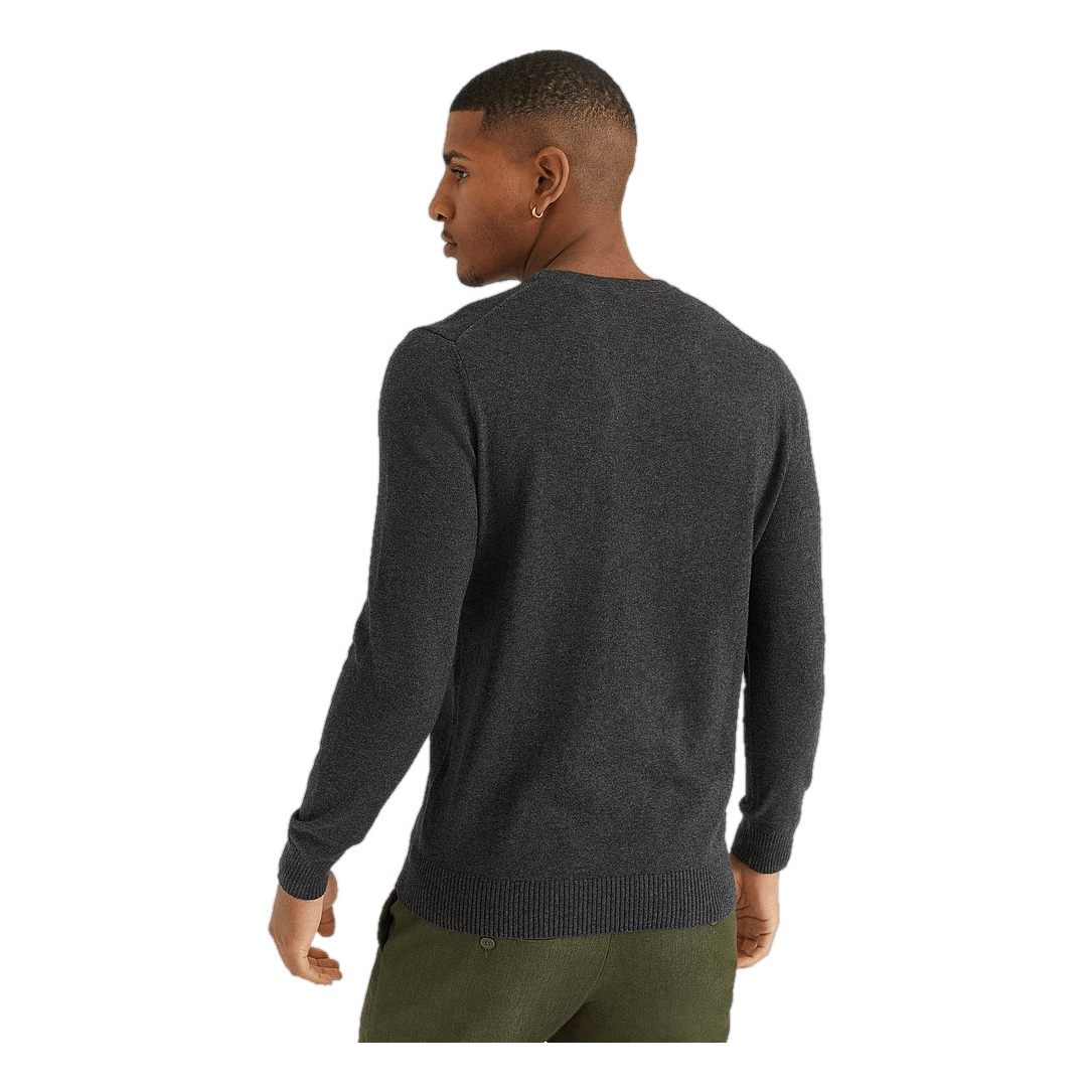 Cotton Merino Crew Jumper  Marl