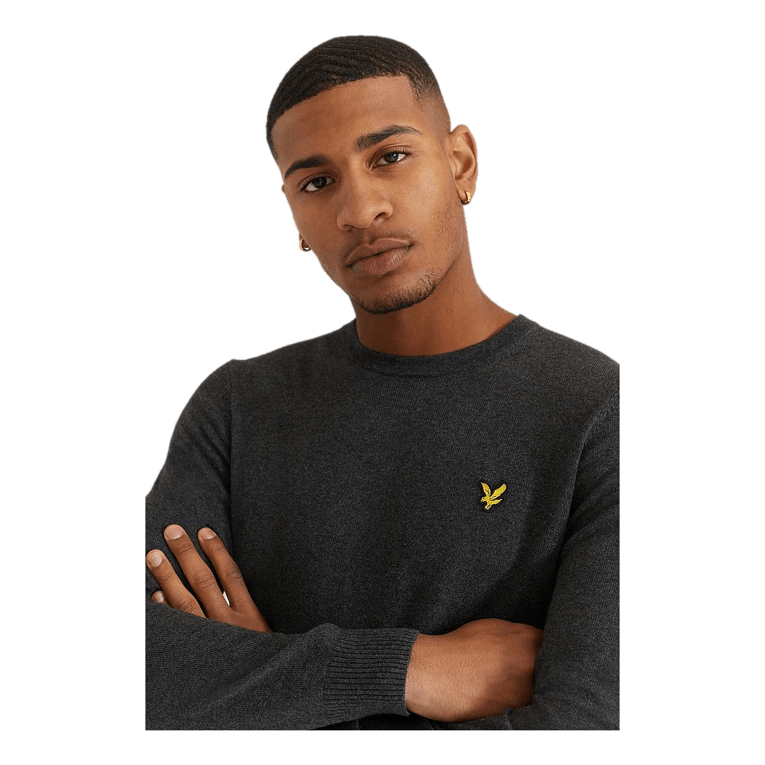 Cotton Merino Crew Jumper  Marl