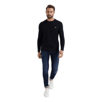 Cotton Merino Crew Jumper Jet