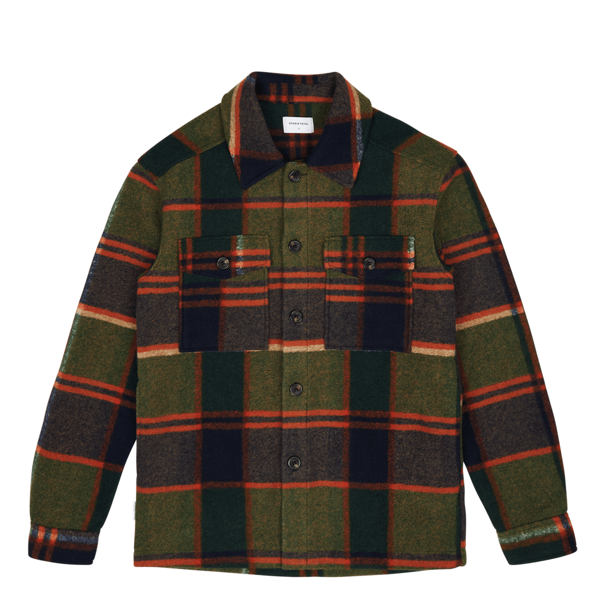 Studio Total Outdoor Check Overshirt Ochra Check