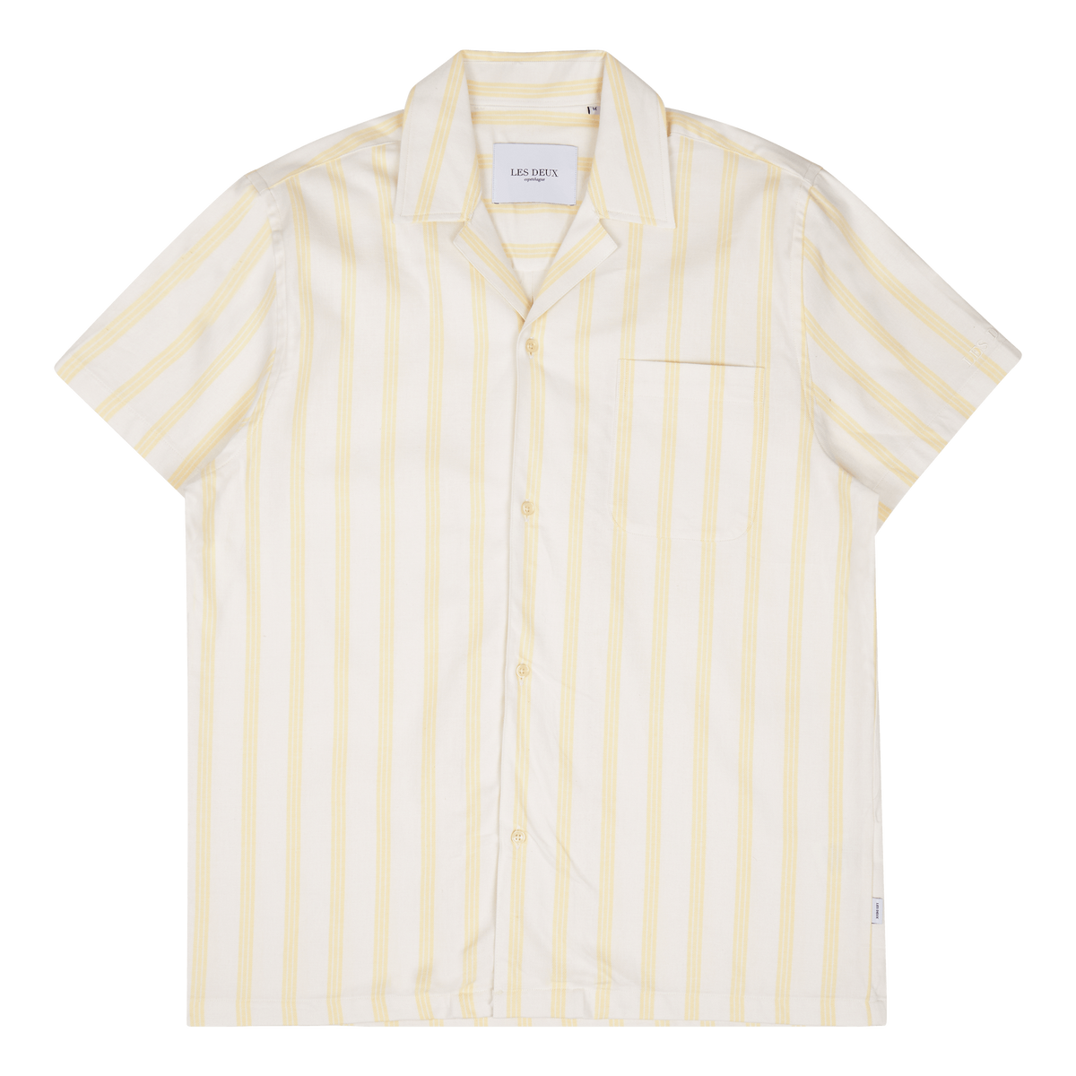 Les Deux Lawson Stripe Ss Shirt lemon Sorbet