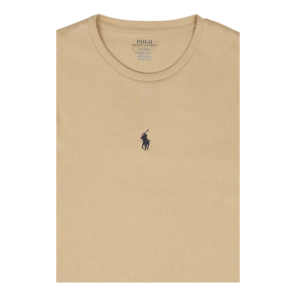 Polo Ralph Lauren Custom Slim Fit Jersey Neck T- Classic Khaki