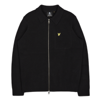 Lyle & Scott Milano Knit Zip Through Shirt Z865 Jet