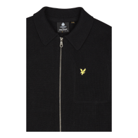 Lyle & Scott Milano Knit Zip Through Shirt Z865 Jet