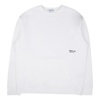 Replay Logo Crew Neck Sweatshirt 801 Chalk