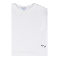 Replay Logo Crew Neck Sweatshirt 801 Chalk