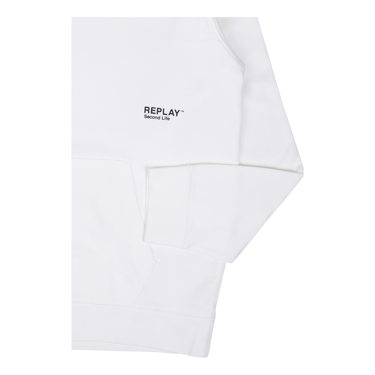 Replay Logo Crew Neck Sweatshirt 801 Chalk
