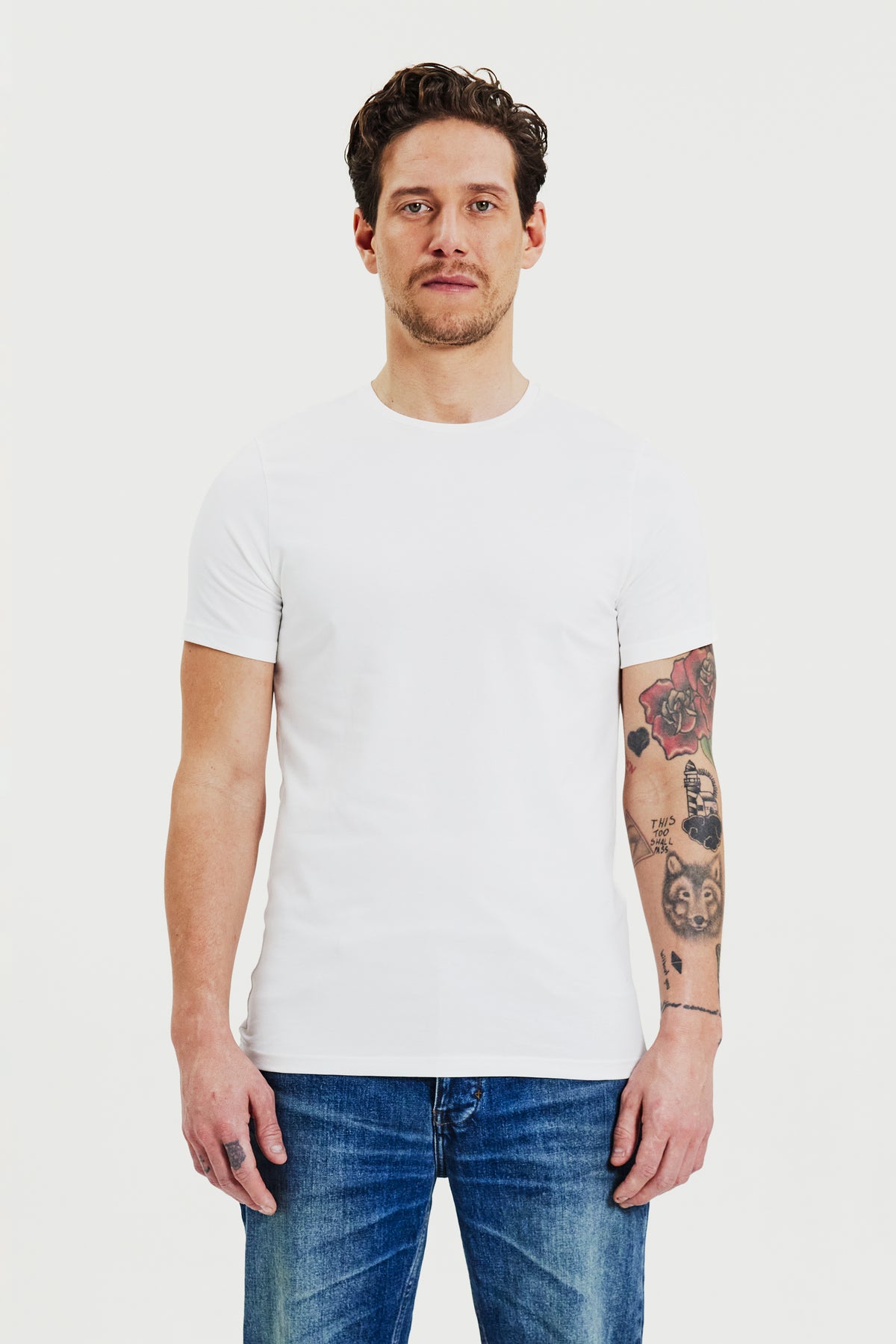 Crew-Neck Slim White