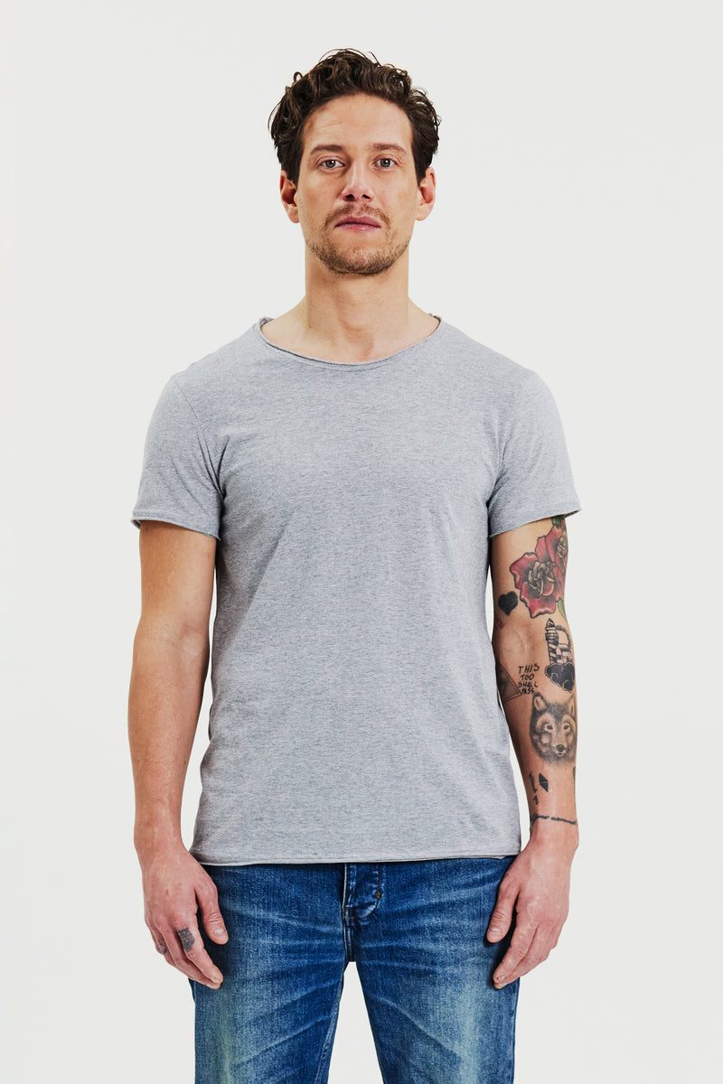 Crew-Neck Relaxed Grey Melange