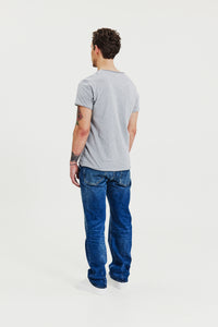 Crew-Neck Relaxed Grey Melange
