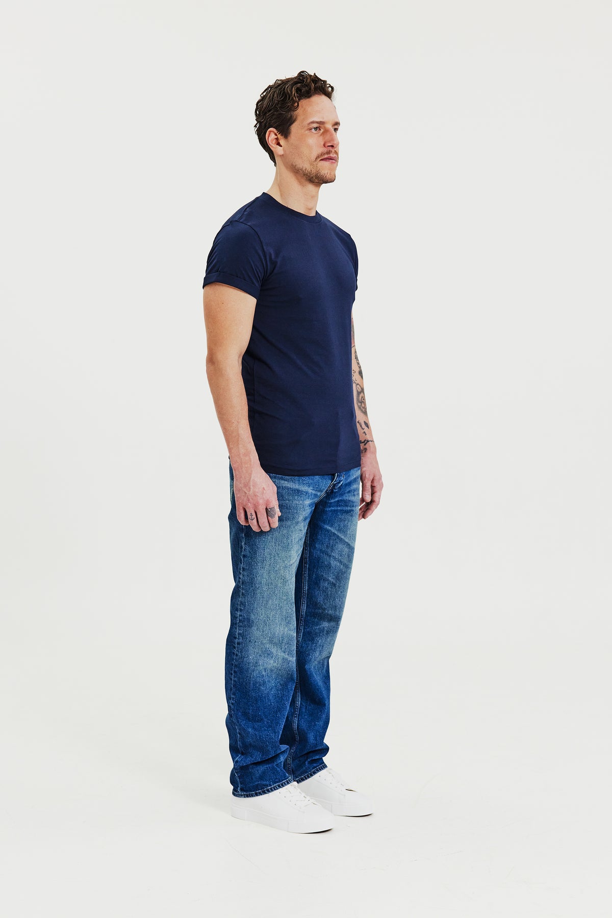 Roll-Up Tee Dark Navy